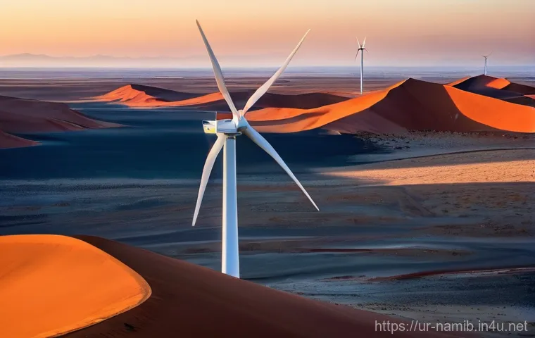 나미비아 경제 성장과 산업 - Image Prompt 1: Namibia's Evolving Energy Landscape**